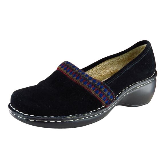 Naturalizer Sz 8 W Black Clog Leather‎ Women Slippers - Picture 1 of 8